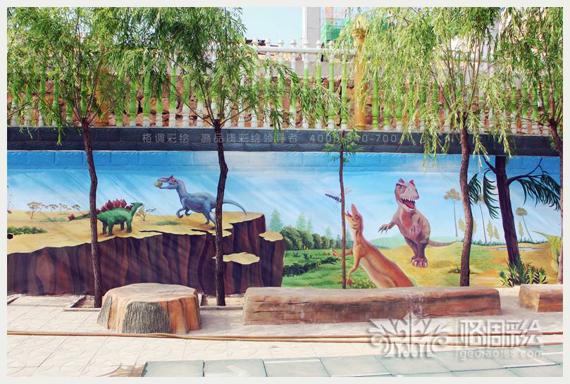 准格尔旗民族幼儿园-西安格调彩绘,西安彩绘,西安手绘墙,西安墙体彩绘,西安幼儿园彩绘,西安3D立体画