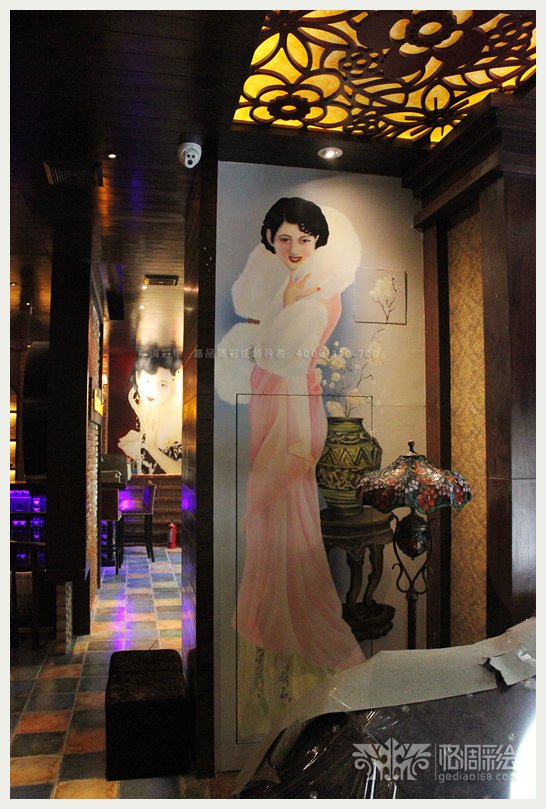 环城西苑酒吧-西安格调彩绘,西安彩绘,西安手绘墙,西安3D立体画