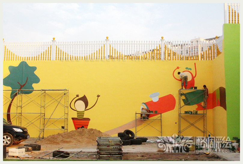 薛家湾第十一幼儿园-西安格调彩绘,西安彩绘,西安手绘墙,西安墙体彩绘,西安幼儿园彩绘,西安3D立体画