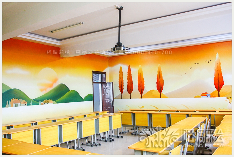 西安文化墙彩绘_学校文化墙彩绘,西安彩绘,西安格调彩绘,西安手绘墙