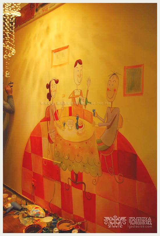 安然家饭-西安格调彩绘,西安彩绘,西安手绘墙,西安3D立体画